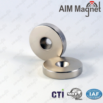 Strong round neodymium magnet with countersink hole D15xd5x5mm